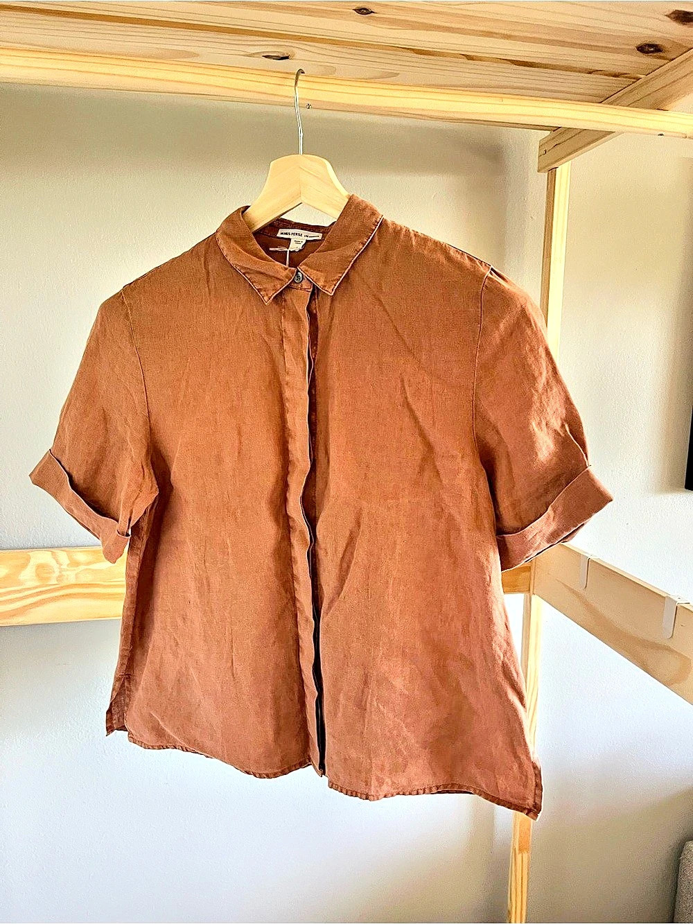 James Perse Relaxed Linen Shirt (Size 1 XS/S)